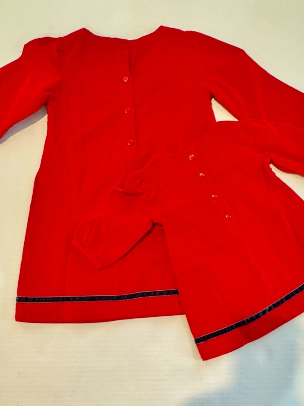 Beebay Toddler/Infant or Doll Vintage Red Smocked Dress Set,New,Not sold sep. - Picture 4 of 7